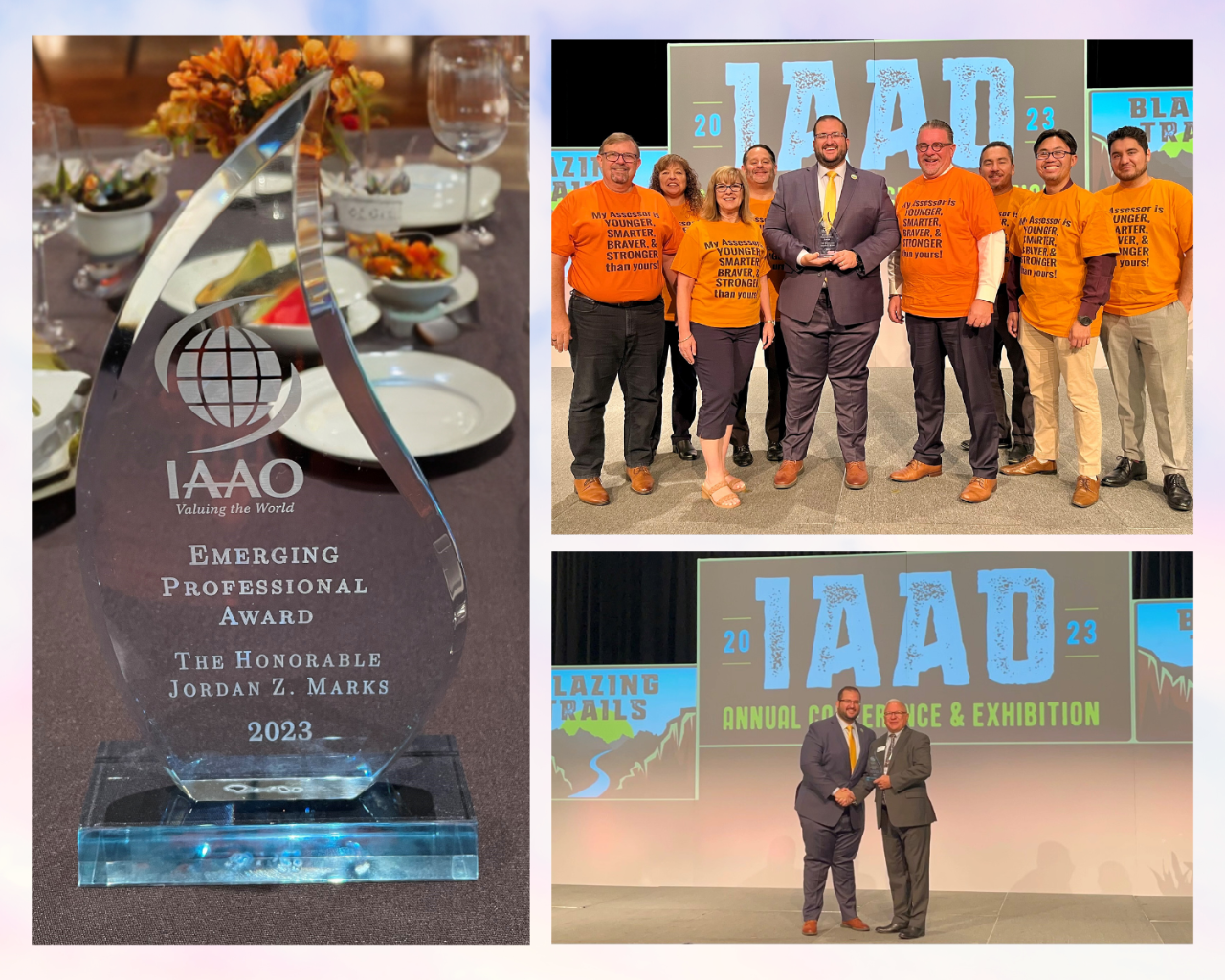 2023 Emerging Professional Award presented to Assessor Jordan Z. Marks